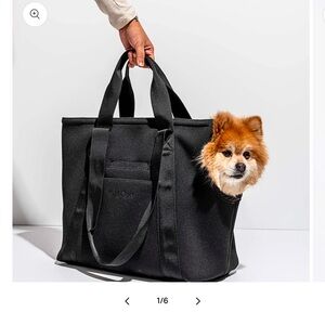 Stylish Black Dog Carrier Tote
